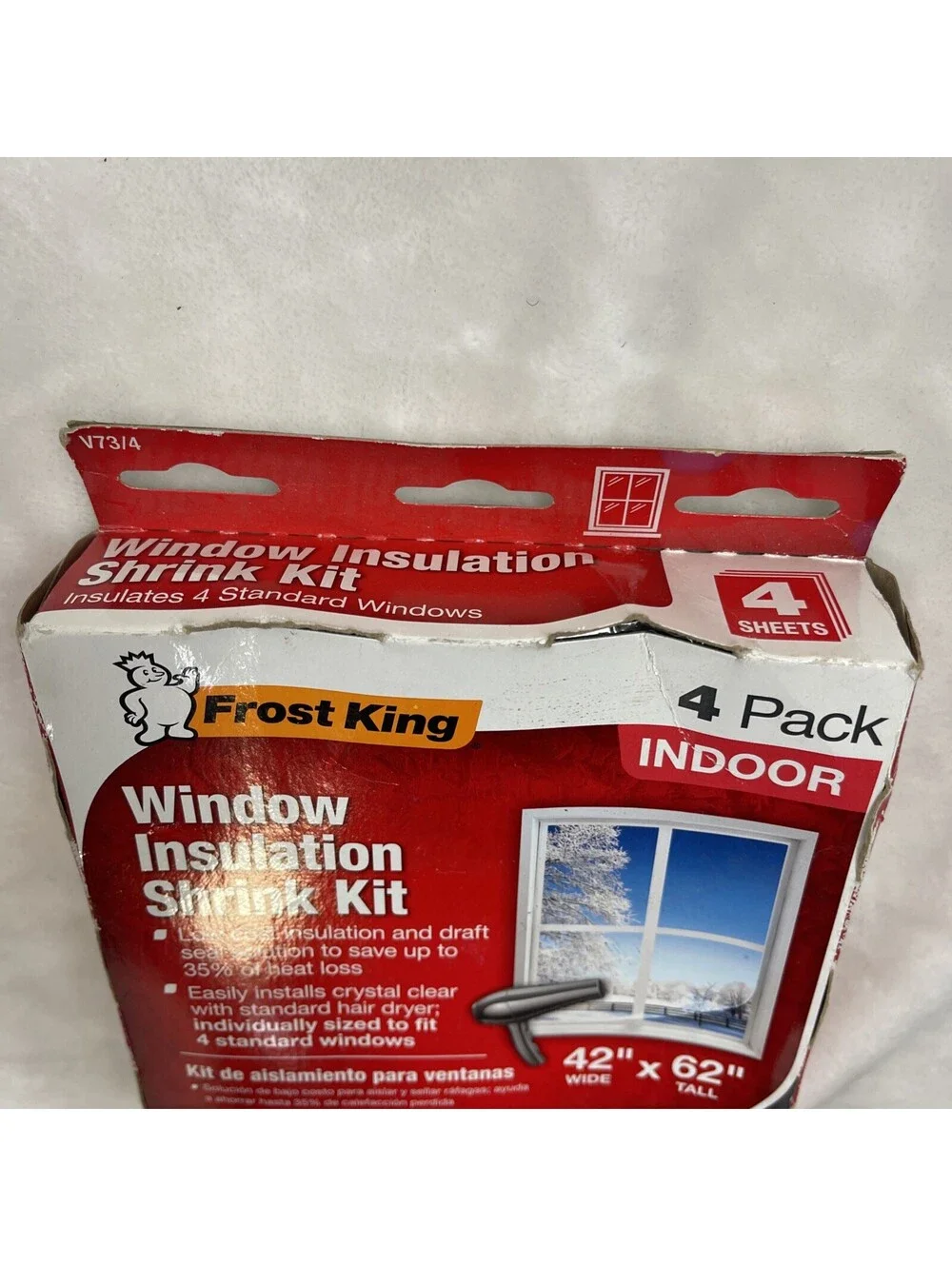 Frost King Window Insulation Kit Four Pack Indoor 42×62